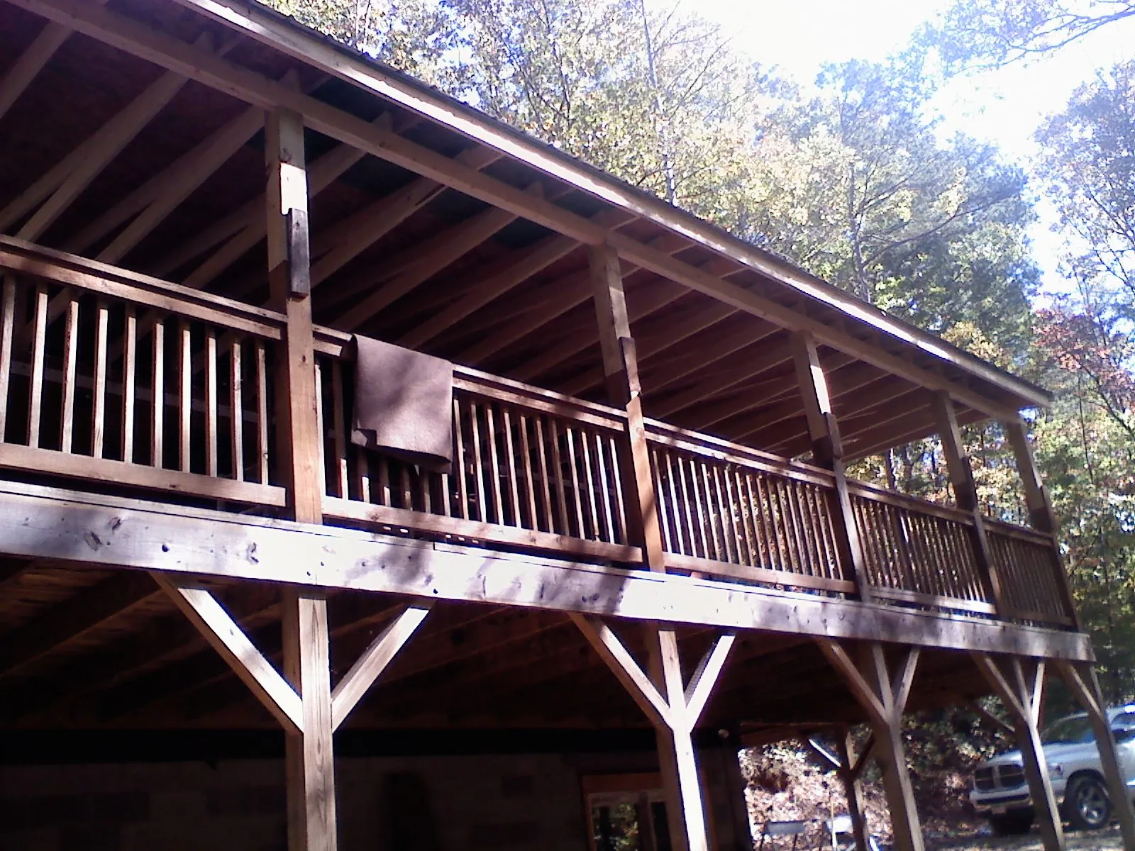Timber framing under a new elevated porch and deck — Roof Leak Repair in Bulls Gap by Roofing Brothers